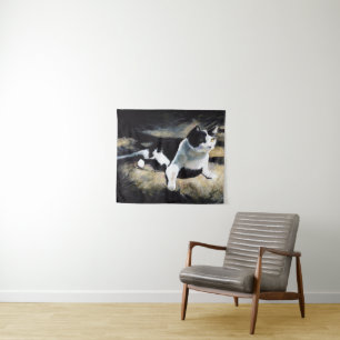 Melvin Cat Fine Art Wandteppich
