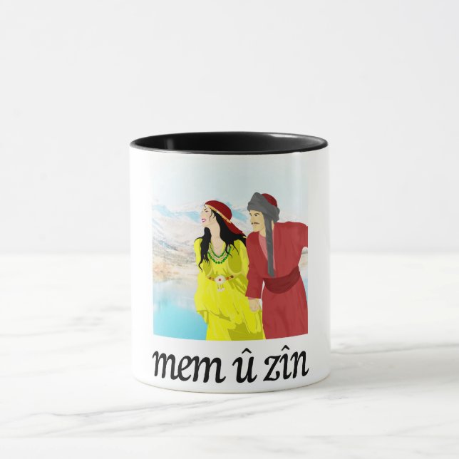 mem u zin, kurdische Liebesgeschichte, Kurdistan Tasse (Zentrum)