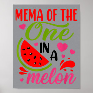 Mema von süßem 1. Geburtstag Wassermelone 1. Gebur Poster