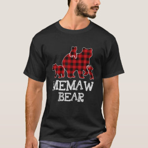 Memaw Bear 3 Cubs , Christmas Mama Bear Kariert Pa T-Shirt