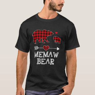 Memaw Bear Buffalo Kariert Red Buffalo Karierte Fa T-Shirt