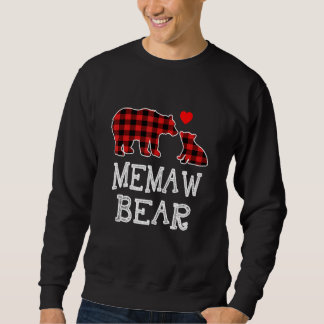 Memaw Bear Buffalo Karierte Weihnachtsfamilie Paja Sweatshirt