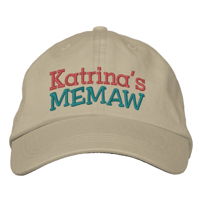 Memaw ... ; ) bestickte kappe (Vorderseite)