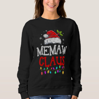 Memaw Claus Christmas Pajama Familie Matching Xmas Sweatshirt