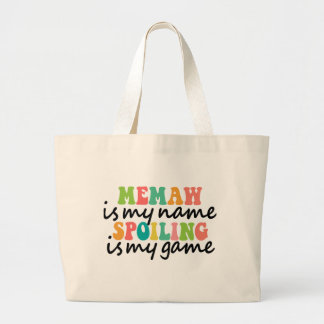 Memaw ist mein Name verderben ist mein Spiel niedl Jumbo Stoffbeutel