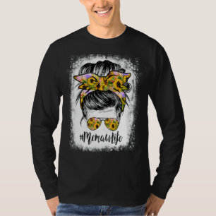 Memaw Life gebleicht Memaw Life Sonnenblumen Messy T-Shirt