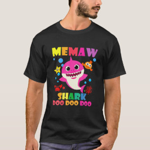 Memaw Shark Doo Doo Funny Baby Mommy Daddy Kids T-Shirt