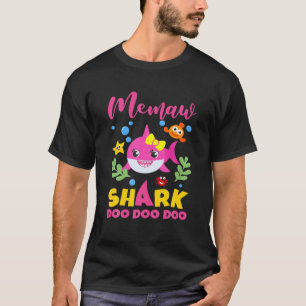 Memaw Shark Geschenk Niedliche Baby Shark Family M T-Shirt