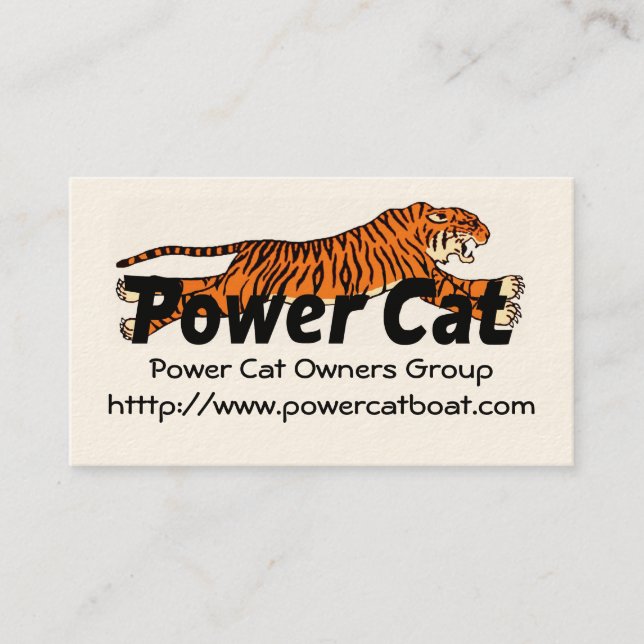 Member Card Power Cat Owners Group Visitenkarte (Vorderseite)