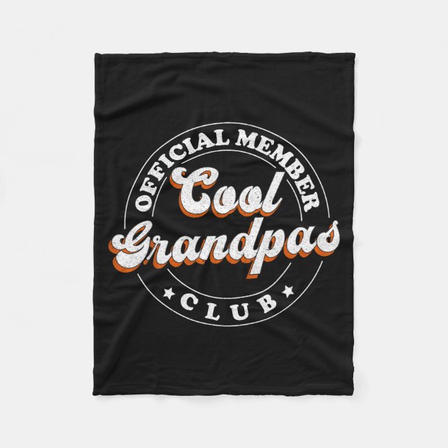 Member Cool Grandpas Club For New Grandfather  Fleecedecke (Vorderseite)