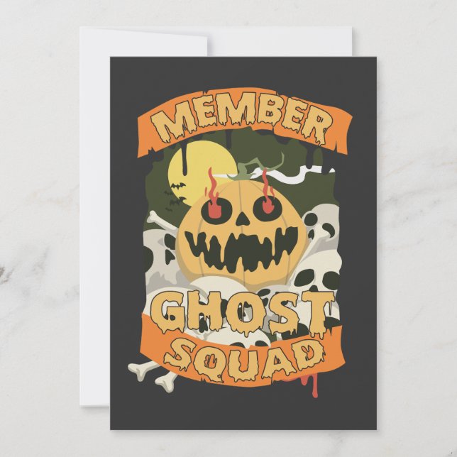Member Ghost Squad Funny Matching Cousin Halloween Einladung (Vorderseite)