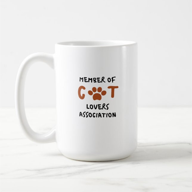 Member of cat loves association mug (Gauche)