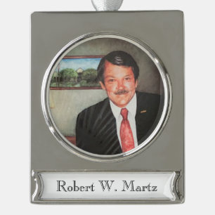 Membername des FOTOS Sonderzeitloser Sake Banner-Ornament Silber