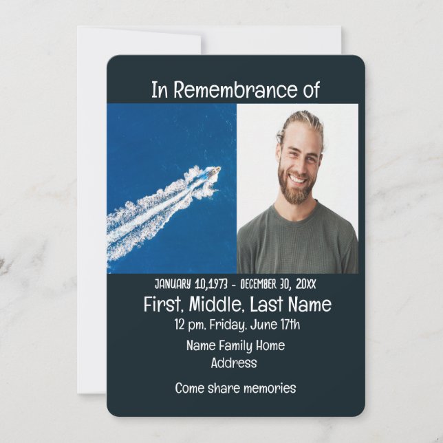 Memberservice Einladen von Power-Bootsmotor Einladung (Vorderseite)