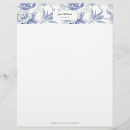 Membrete Magnolias azules Briefbogen