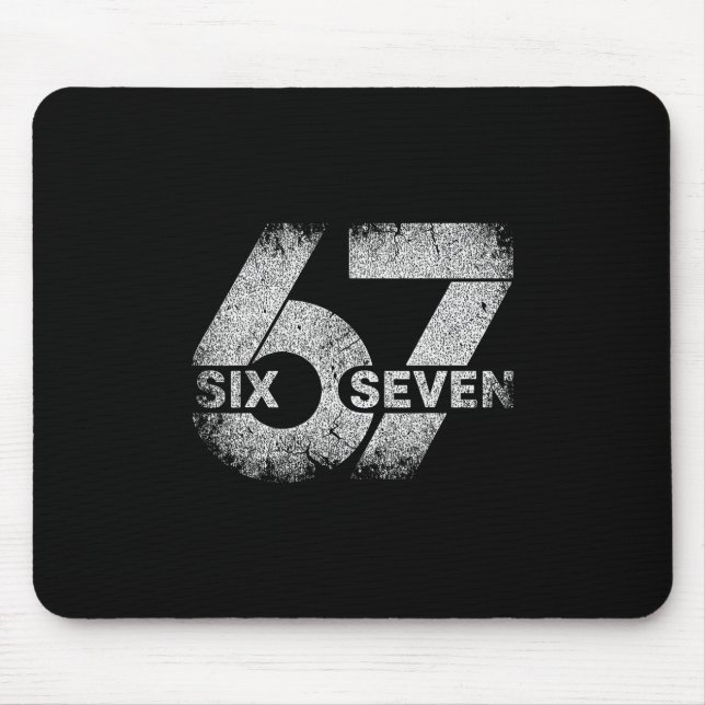 Meme 67 Sechs Sieben  Mousepad (Vorne)