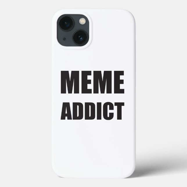 "Meme Addict" black text design Case-Mate iPhone Hülle (Rückseite)