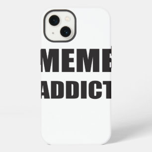 "Meme Addict" black text design iPhone Hülle