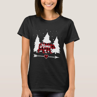Meme Bear Buffalo Red Kariert Matching Family T-Shirt