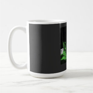 Mème de chat alien vert selfie UFO drôle mug