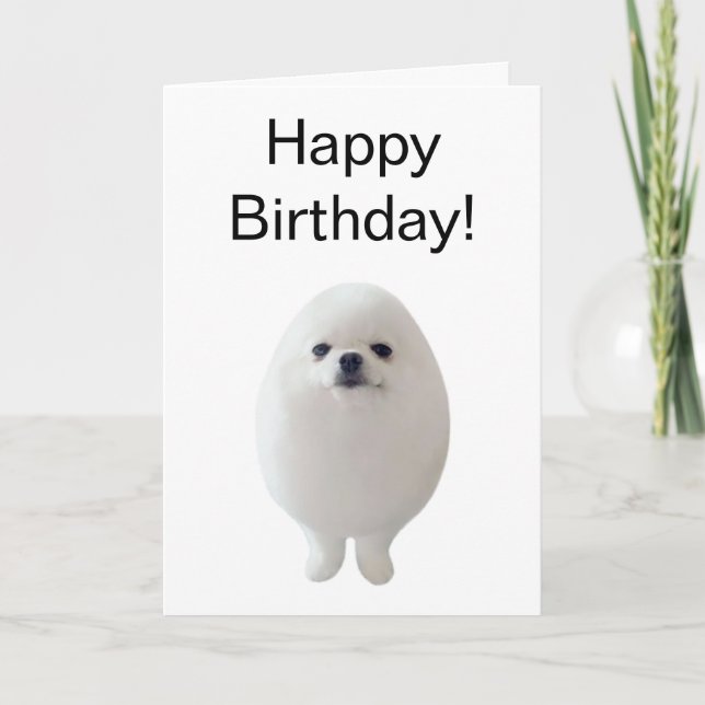 Mème de chien d'oeuf de carte plié (Devant)