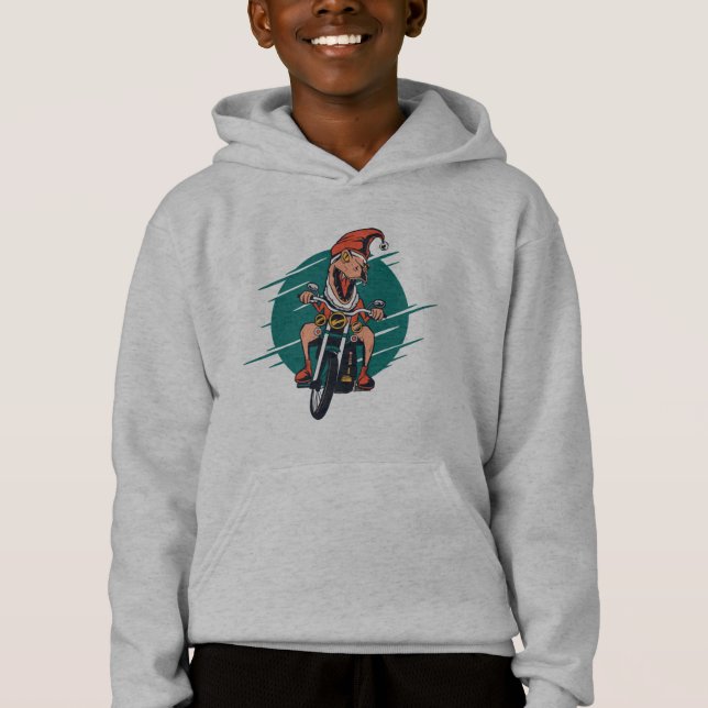 Mème de Noël amusant 2020 T Rex Biker (Devant)