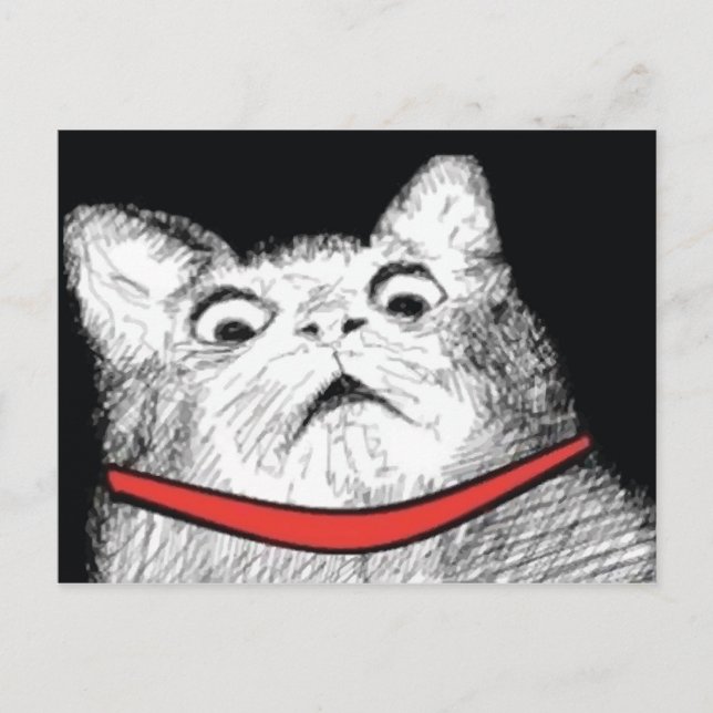 Mème Gasp Chat Surpris - Carte Postale (Devant)