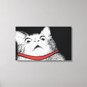 Mème Gâteau Chat Surpris - Toile Enveloppée