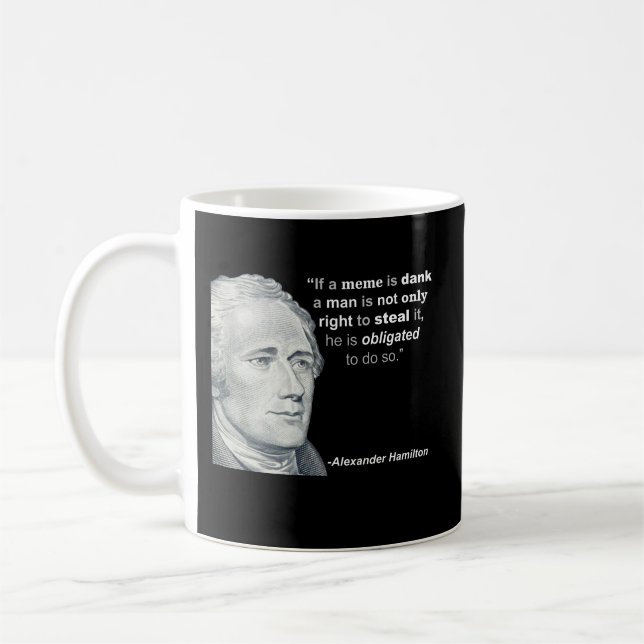 Meme humide d'Alexander Hamilton - tasse (Gauche)