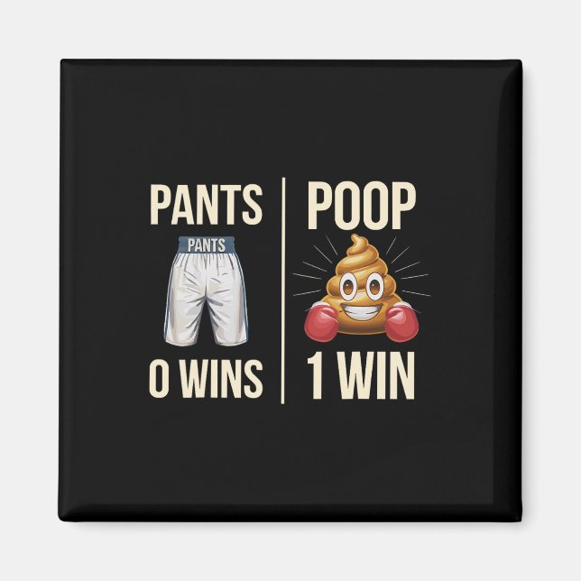 Meme Kack Toilette Spaß Gekackt Funny Sprichwort P Magnet (Vorne)