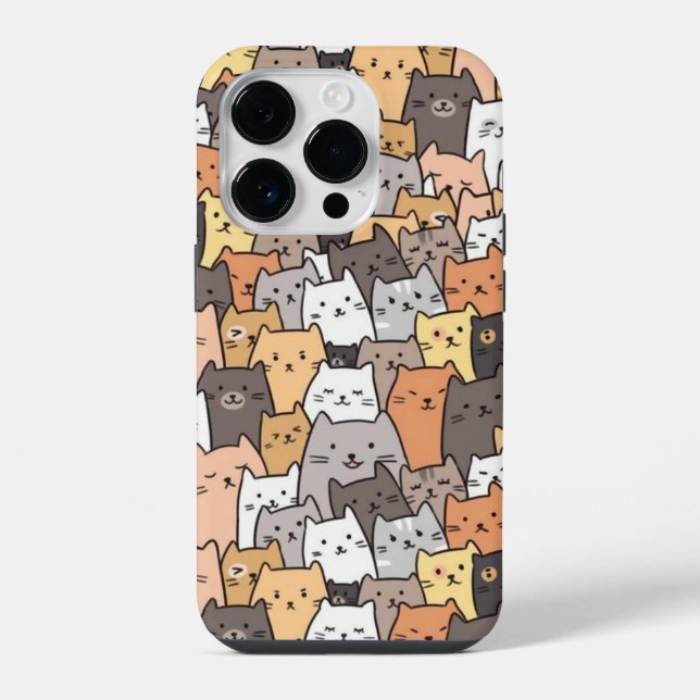 Meme-Katze iPhone 14 Pro Hülle (Rückseite)