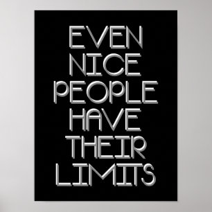 Même Les Gens Bien Ont Des Limites Poster De Typog