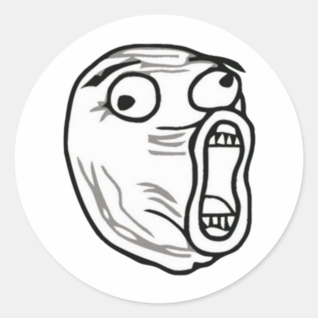 MEME LOL RUNDER AUFKLEBER (Vorderseite)