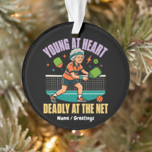 Mémé pickleball drôle, jeune de cœur, filet mortel