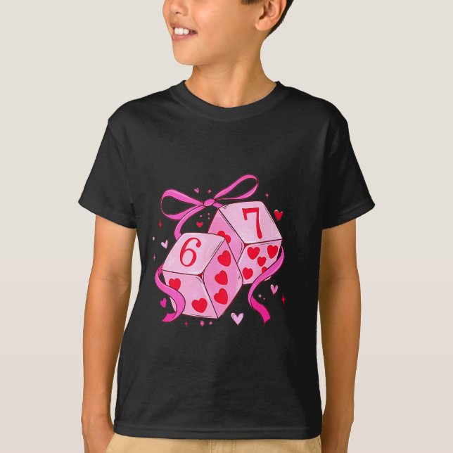 Meme Playing Cards Valentine,preppy Funny Coquette T-Shirt (Vorderseite)