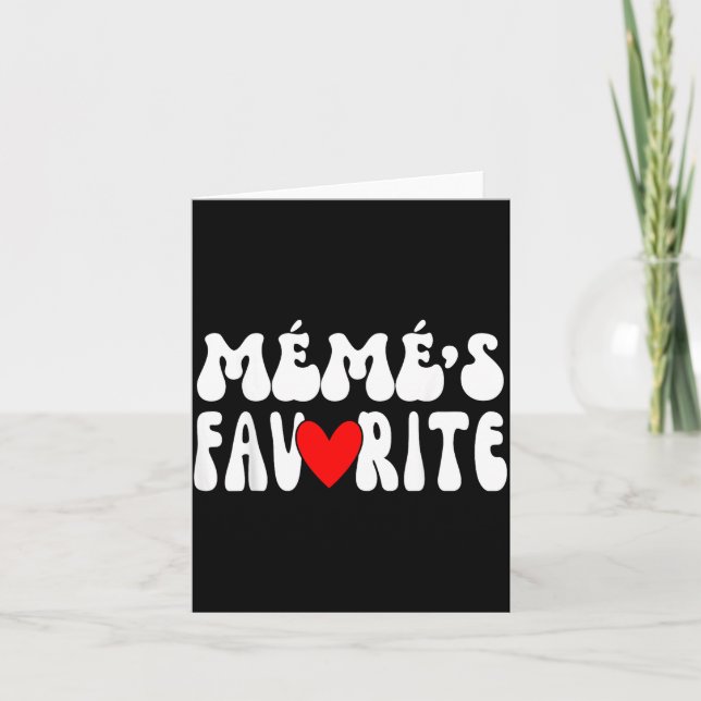 MÉmÉ’s Favorite Funny Grandparent Granhild Humor  Karte (Vorderseite)