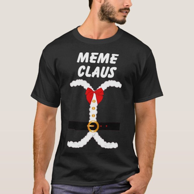 Meme Santa Claus Anzug Weihnachtskostüm T-Shirt (Vorderseite)