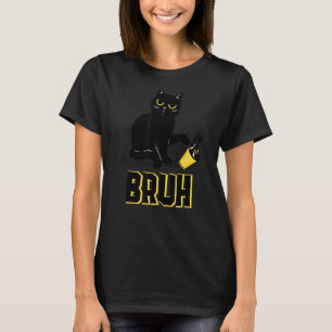 Meme Sprichwort Bruh mit Cat Greetings Joke T-Shirt