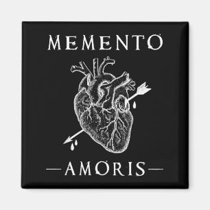 Memento Amoris. Blutsendes Herz & Pfeil gotisch Magnet