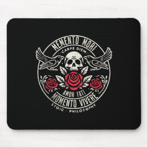 Memento Mori, Amor Fati, Philosophie des Stoic Quo Mousepad