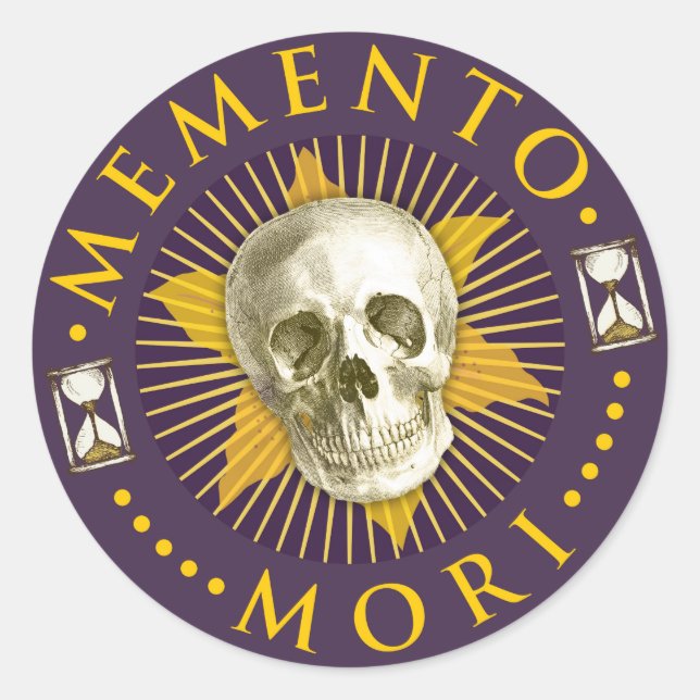 Memento Mori Aufkleber (Vorderseite)