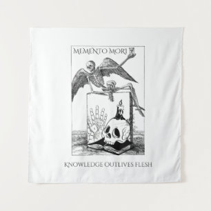 Memento Mori Dark Academia Wandteppich