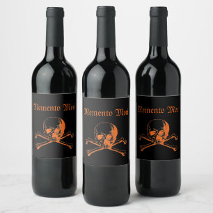 Memento Mori (Denken Sie an den Tod) Weinetikett