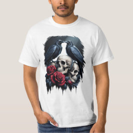 Memento Mori: Eine dunkle Blumenkomposition mit Ra T-Shirt