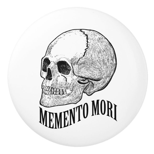Memento mori keramikknauf (Vorderseite)
