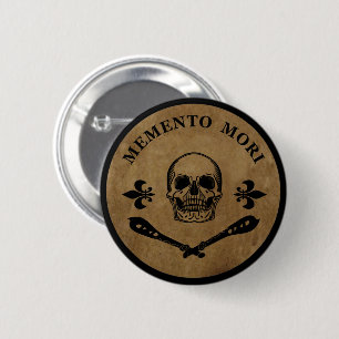 Memento Mori lateinische Sprüche Button