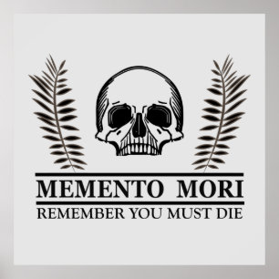 Memento mori lateinische Sprüche Poster