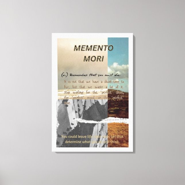 Memento Mori Leinwanddruck (Vorderseite)