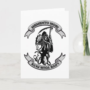 MEMENTO MORI Liebe Ihr Schicksal Grimmig Sensenman Karte