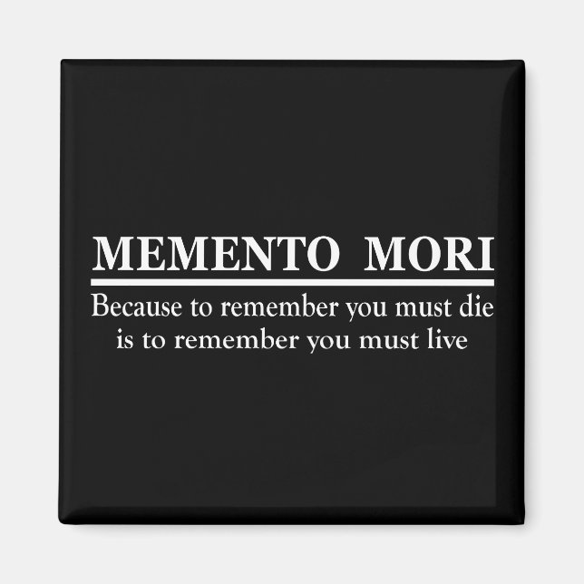 Memento mori magnet (Vorne)